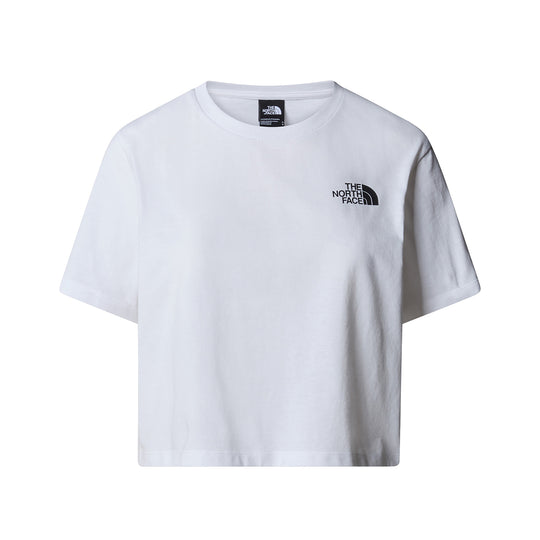 Dames T-shirt The North Face Simple Dome Cropped Wit