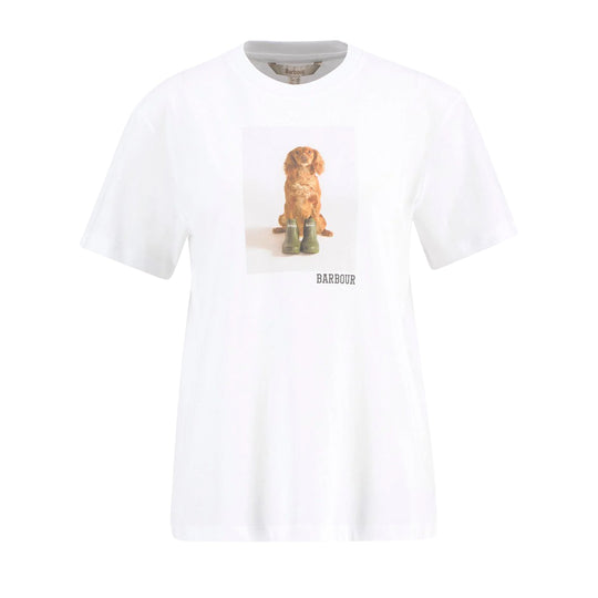 T-Shirt Donna Barbour Bedale Bianco
