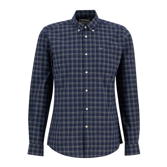 Camicia Uomo Barbour Bramwell Tailored Shirt Blu/Verde