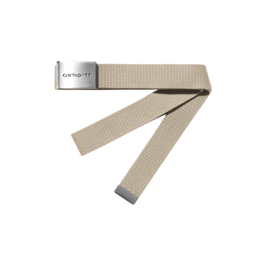 Cintura Unisex Carhartt Wip Clip Belt Chrome Beige