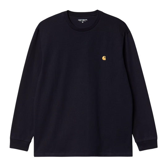 T-Shirt Uomo Carhartt Wip L/S Chase Blu/Oro