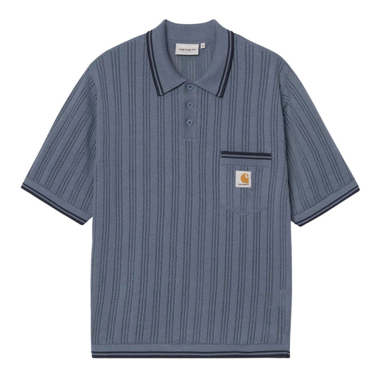 Heren Trui Carhartt Wip S/S Ramsey Polo Luchtvaart/Blauw