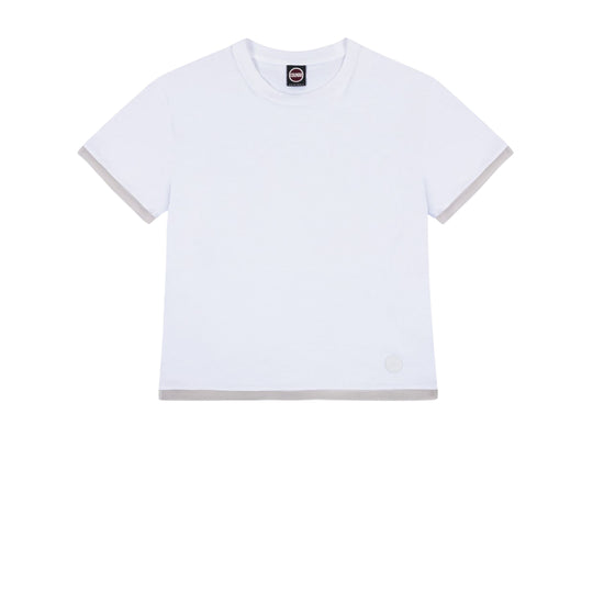 T-Shirt Donna Colmar Con Dettagli In Tulle Bianco