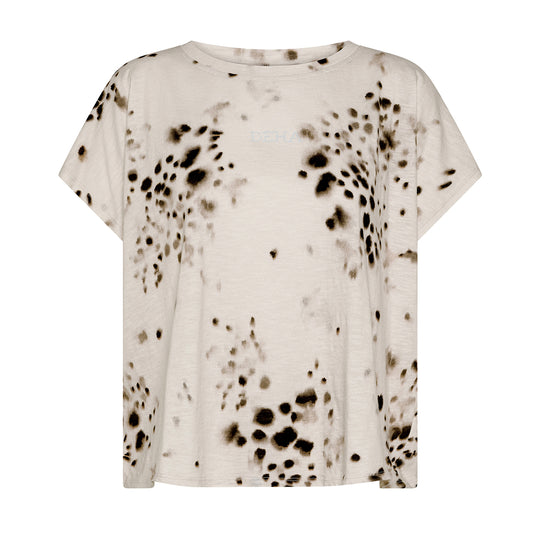 Damen-T-Shirt Deha Flammend All-Over Beige