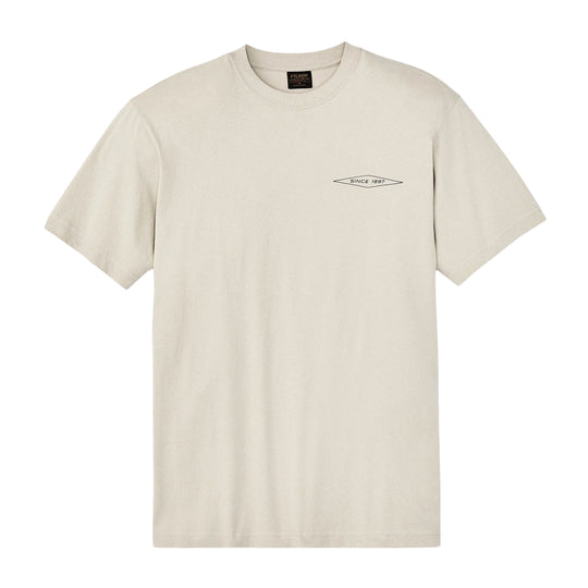 Heren T-shirt Filson S/S Scenic Graphic Zandkleurig