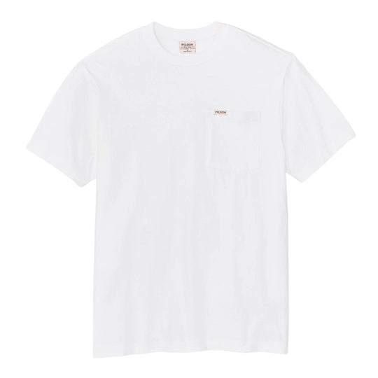 Heren T-shirt Filson Houtfitter Pocket Wit