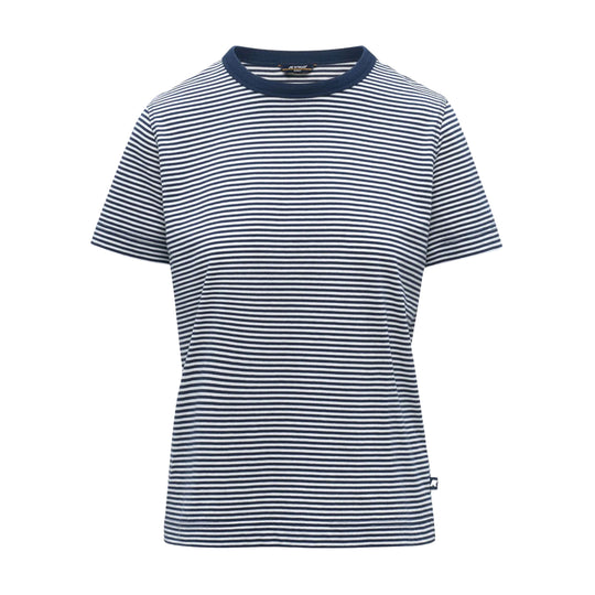 T-Shirt Donna K-Way Elodie Slimline Jersey Bianco/Blu