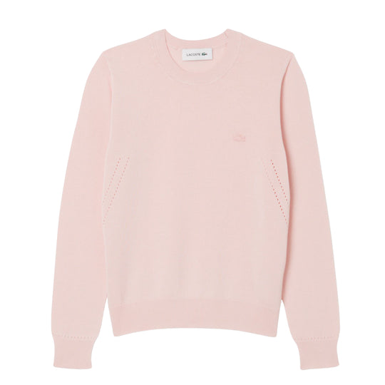 Women's Lacoste Pink Crew Neck Sweater
