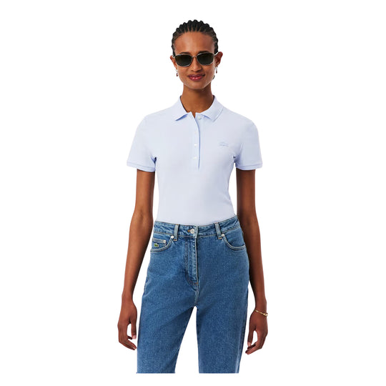 Polo Donna Lacoste M/M Slim Unita Celeste