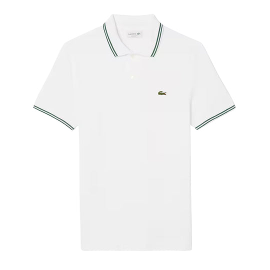 Polo Uomo Lacoste M/M Unita Regolare Bordino Bianco/Verde