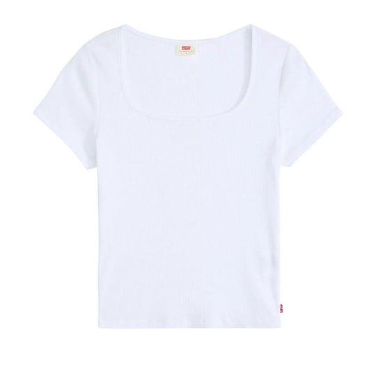 T-shirt Donna Levi'S Essential Con Scollo Squadrato Bianco