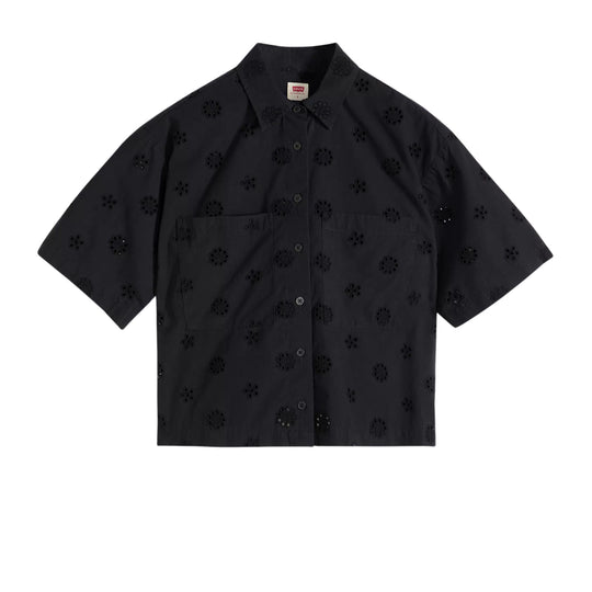 Camicia Donna Levi'S Accorciata Novelty Harlie A Manica Corta Nero