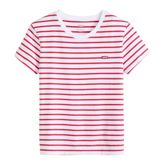T-shirt Donna Levi'S Perfect Bianco/Rosso