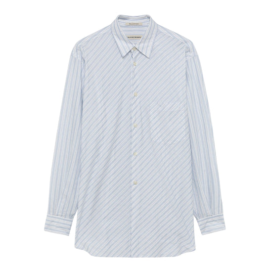 Camicia Donna Roy Roger'S Garcon Shirt Bianco/Celeste