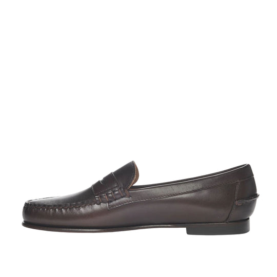 Women's Leather Loafers DANIELLE POP Dark Brown