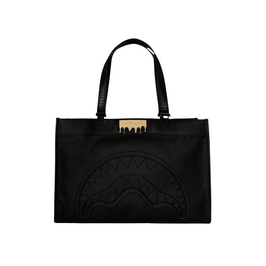 Unisex Bag Sprayground Gold Brick Tote Black