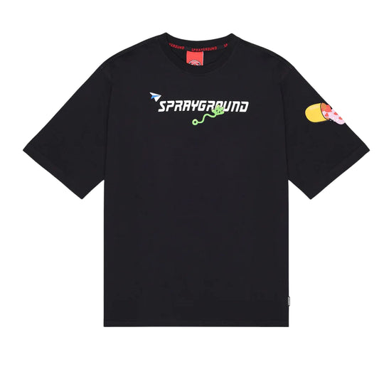 Men's Sprayground Wtf Skull T-Shirt Black