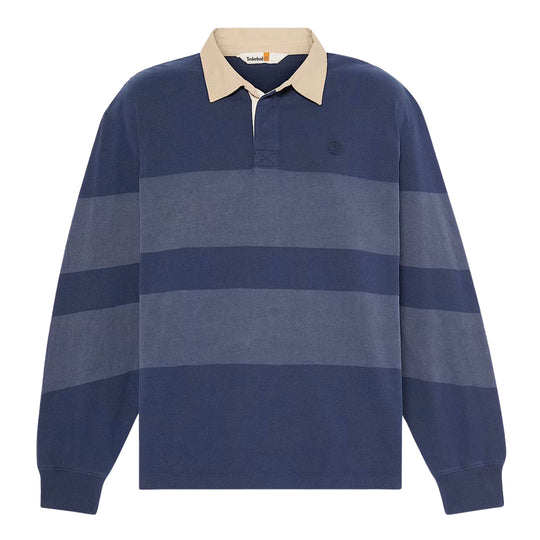 Polo Uomo Timberland Striped Rugby Blu/Beige