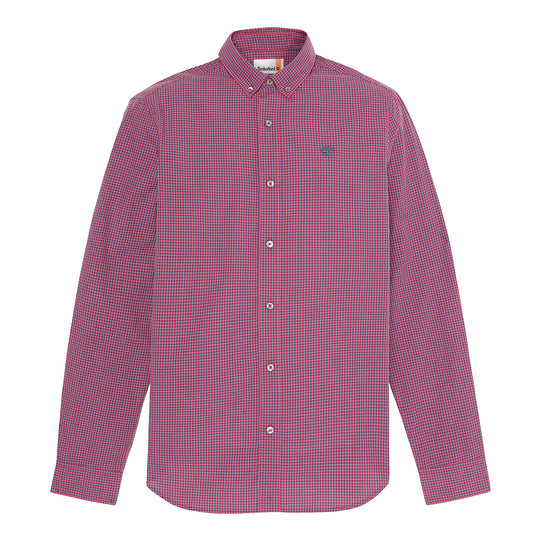 Camicia Uomo Timberland Micro Plaid M/L B/D Rosso/Blu