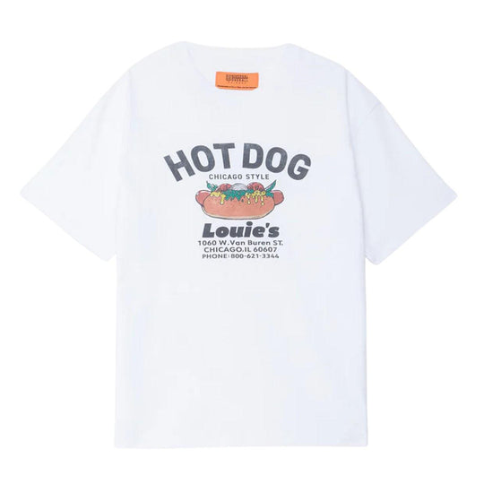 T-Shirt Uomo Universal Overall Hot Dog Bianco