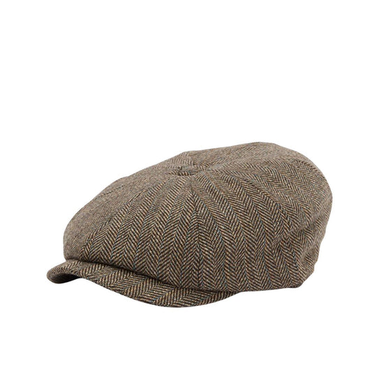 Cappello Uomo Barbour Fyne Tweed Baker Boy Marrone