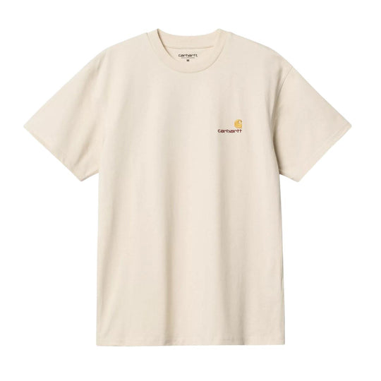T-Shirt Uomo Carhartt Wip S/S American Script Panna