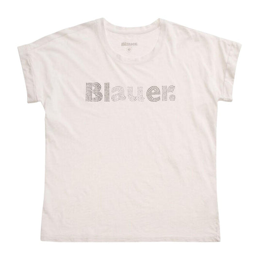 Women's T-shirt Blauer Glitter Irena White Cream