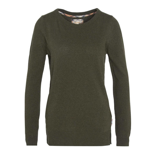 Maglione Donna Barbour Pendle Crew Knit Verde