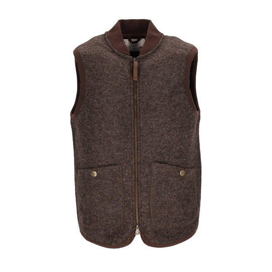 Gilet Uomo Bl'Ker Wolf Wool Marrone