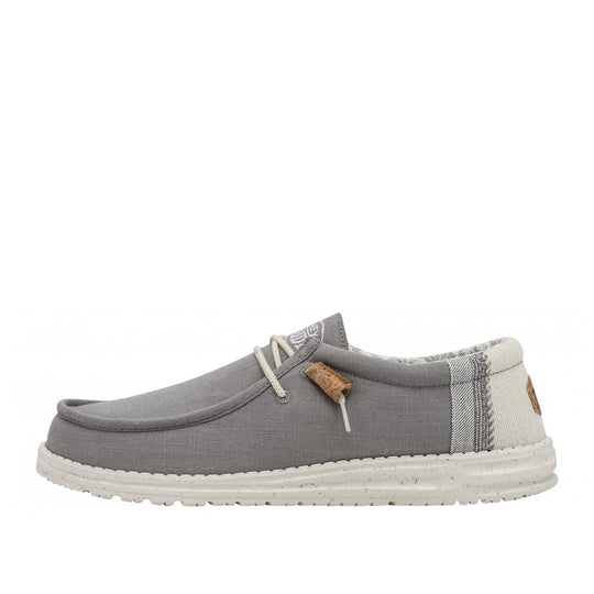 Scarpe Uomo Hey Dude Wally Break Stitch Grigio