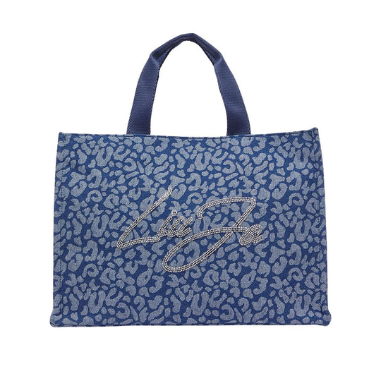 Borsa Donna Liu-Jo Tota Bag Grande In Denim Animalier