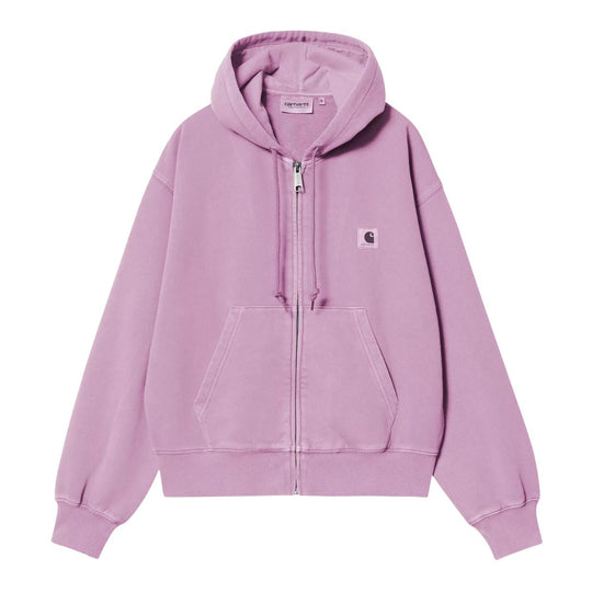 Felpa Donna Carhartt Wip W' Hooded Nelson Jkt Rosa Lavato