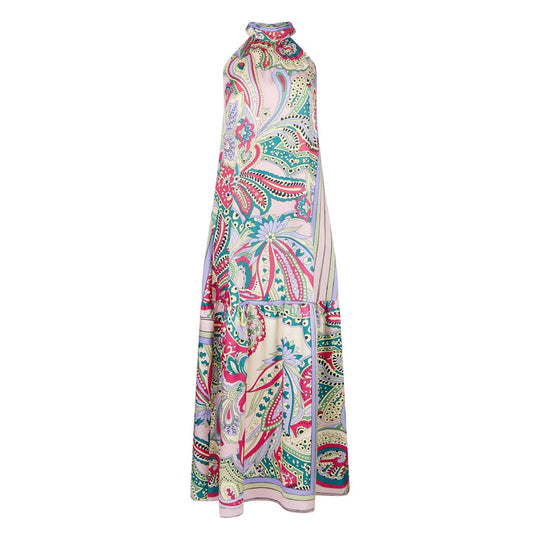 Liu-Jo Long Dress Multicolor Scarf Print