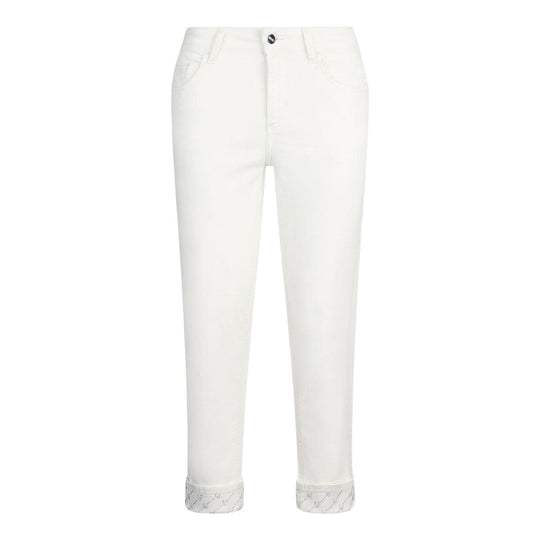 Pantaloni Donna Liu-Jo Cropped Risvolto Bianco