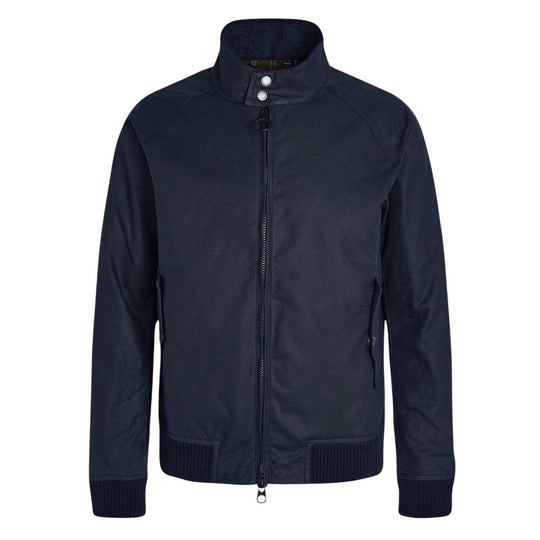 Giubbino Uomo Barbour x Baracuta Porton Wax Blu Navy