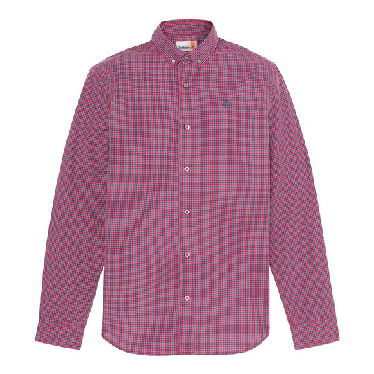 Camicia Uomo Timberland Micro Plaid M/L B/D Rosso/Blu