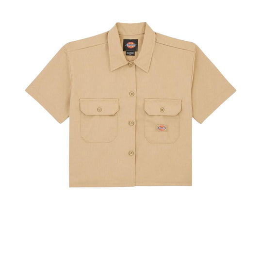 Damenhemd Dickies Crop Khaki