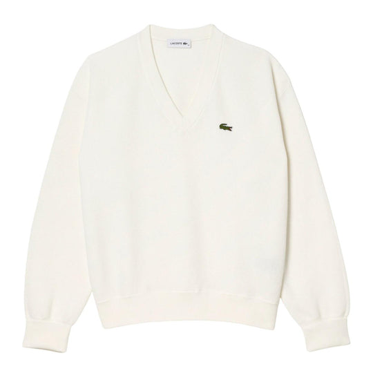 Damenpullover Lacoste Muschelstrick Weiß