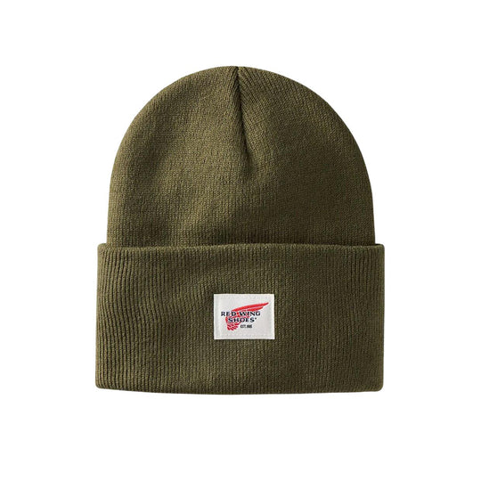 Red Wing Logo Strickmütze Grün