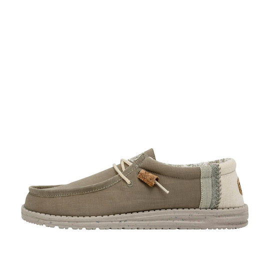 Men's Shoes Hey Dude Wally Break Stitch Green