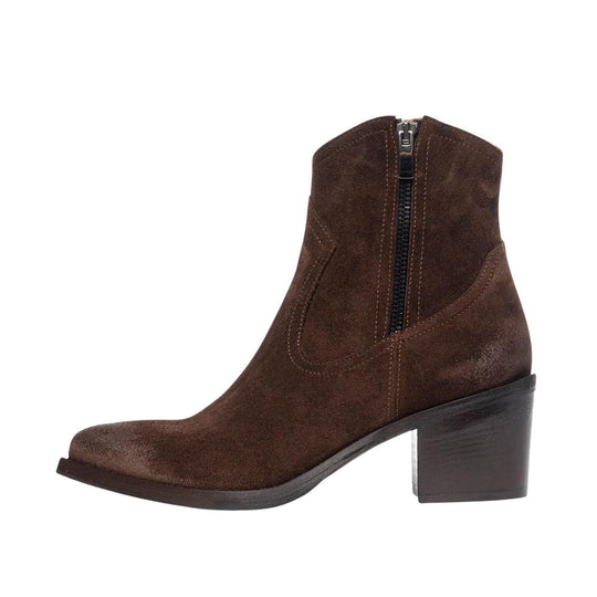 Stivali Donna Curiositè Tronchetto Camoscio Marrone