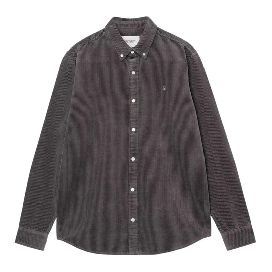 Camicia Uomo Carhartt L/S Madisonn Cord Grigio