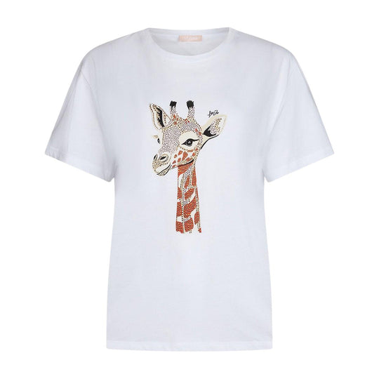 Women's Liu-Jo T-shirt Giraffe Print White