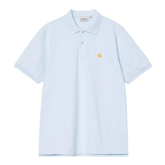 Men's Carhartt WIP S/S Chase Pique Polo Sky Blue