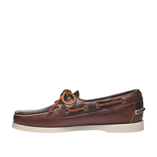 Women's Sebago Docksides Portland Waxed Brown Moccasins