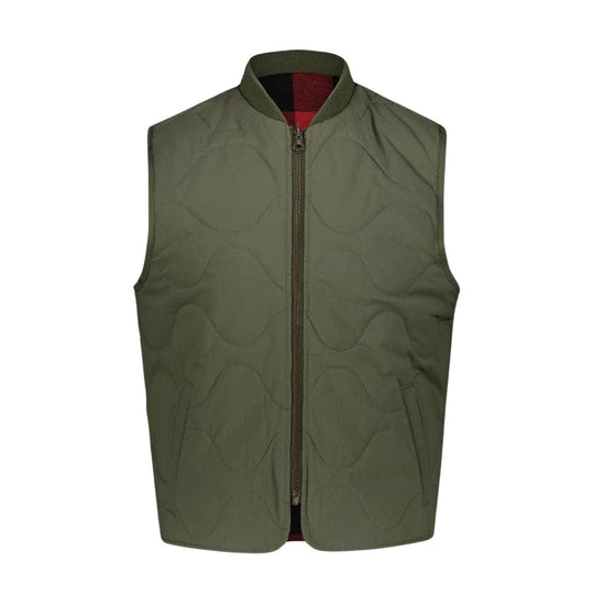 Herrenweste Chesapeake's Seawolf Wendbar Grün / Rot Kariert