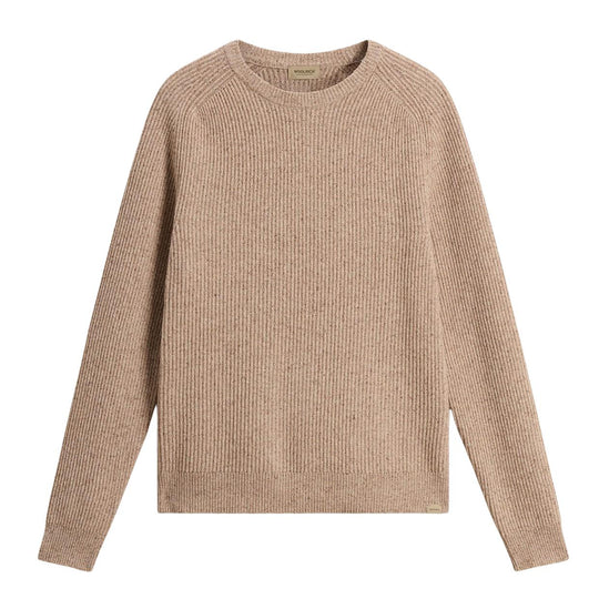 Maglia Uomo Woolrich Garment Dyed Crewneck Beige