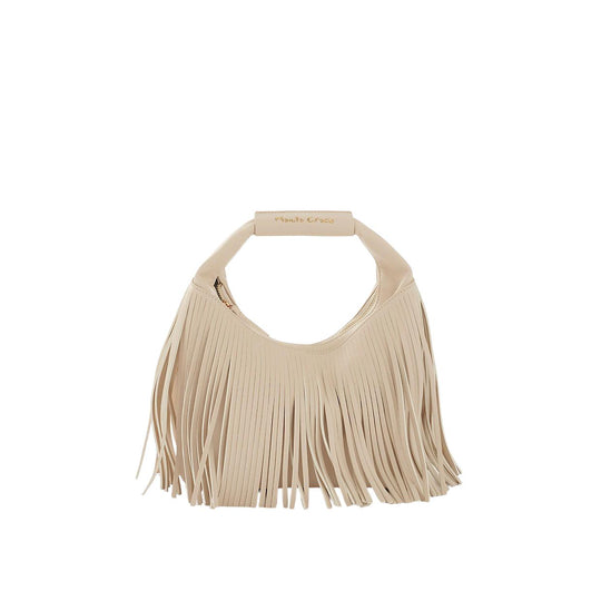 Borsa Donna Manila Grace Bag Mini All Over Frangia Panna