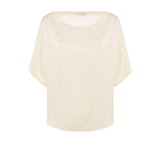 Blusa Donna Manila Grace Asimmetrica Panna