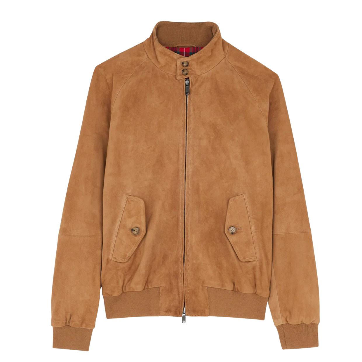 Men's Baracuta G9 Tobacco Suede Leather Jacket on Brubaker Store